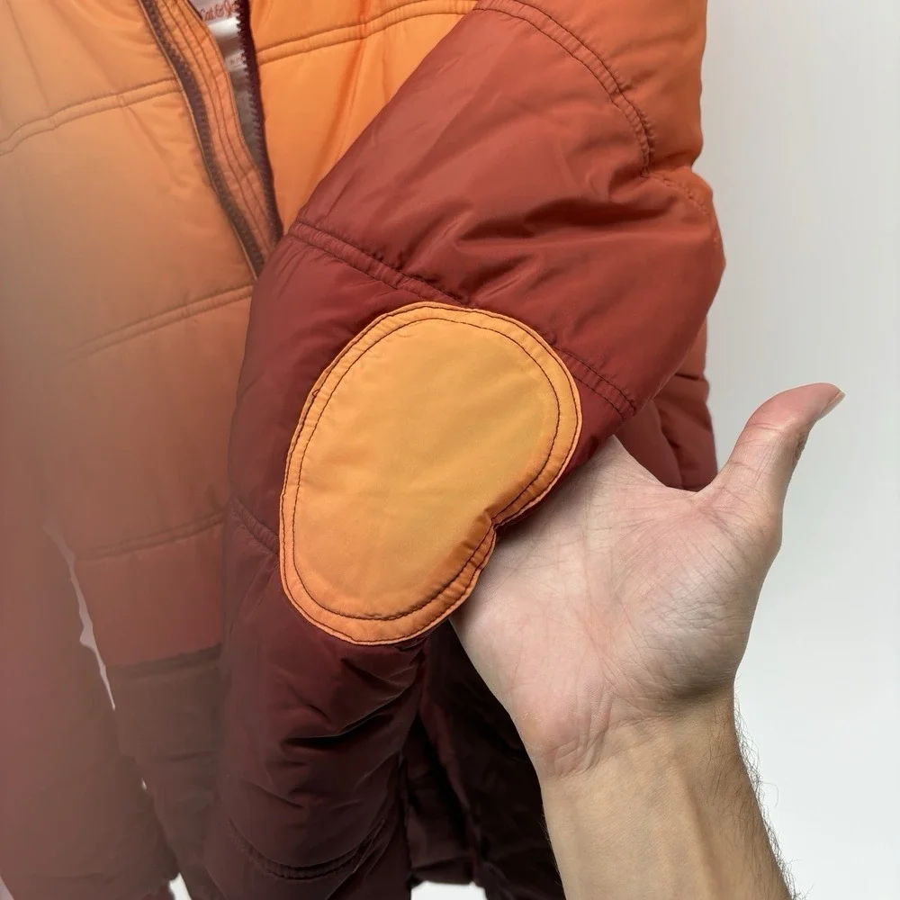 Cat & Jack Rare Goose Down Hooded Puffer Jacket Fur Lined Elbow Pads Youth XL 16